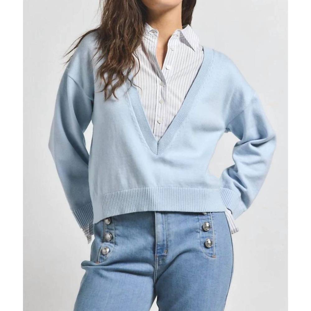 NEW DEREK LAM 10 CROSBY rida sweater in ice multi